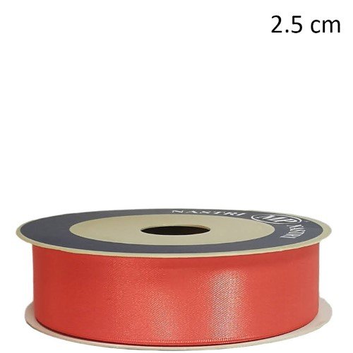 Rolo de Fita de Cetim 25mm x 50m - Salmão