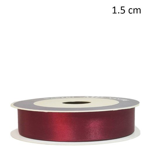 Rolo de Fita de Cetim 15mm x 50m - Vinho