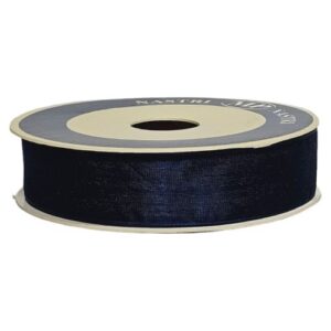 Rolo de Fita de Organza 25mm x 50m - Azul Escuro