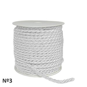 Rolo de Cordão Floral Nº3 25m - Branco