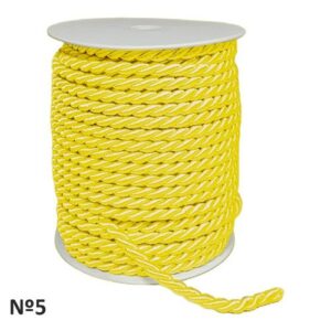 Rolo de Cordão Floral Nº5 25m - Amarelo