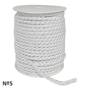 Rolo de Cordão Floral Nº5 25m - Branco