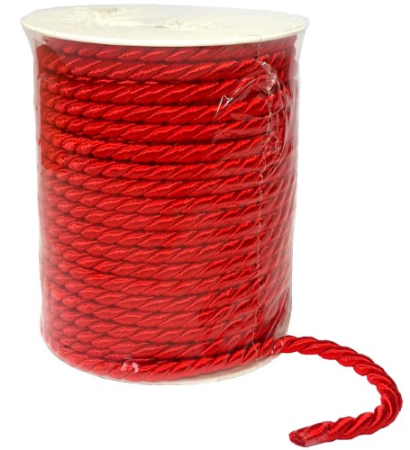 Rolo de Cordão Floral Nº5 25m - Vermelho