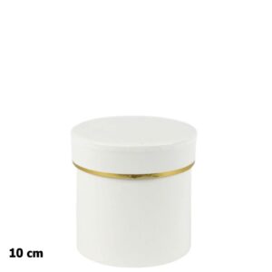 Caixa Redonda em Cartão com Tampa 10cm - Branco