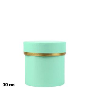 Caixa Redonda em Cartão com Tampa 10cm - Verde