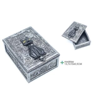 Caixa Gato em Resina 13,7x10x6,5cm