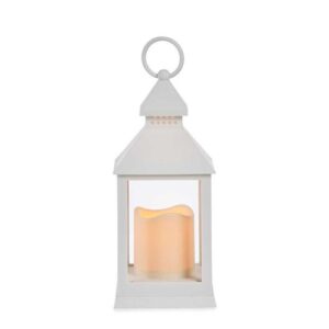 Lanterna 23,5cm com Vela Elétrica LED sem Pilhas - Branco