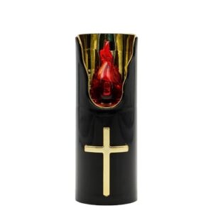 Círio Vela Elétrica Subito com Pilhas - Preto