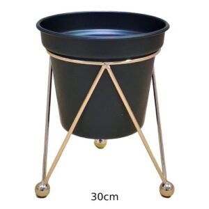 Vaso Floreira em Chapa com Suporte Metálico 24x21x29cm