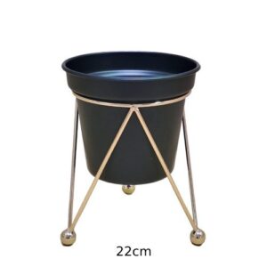 Vaso Floreira em Chapa com Suporte Metálico 19x17x22cm