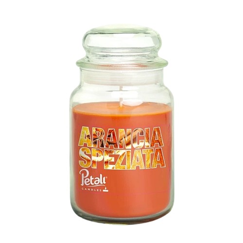 Vela Perfumada em Frasco - 500g, Laranja e Canela