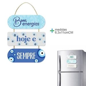 Placa com Íman para Frigorífico com Texto 6,3x11cm