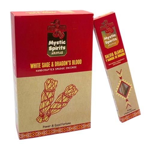 Incenso Mystic Spirits em Vareta - Sálvia Branca e Sangue de Dragão