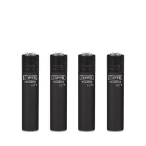 Isqueiro Clipper Mini Recarregável - Soft Touch All Black