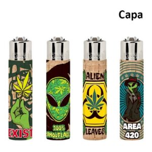 Isqueiro Clipper Recarregável com Cortiça - Alien