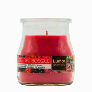 Vela Perfumada em Copo de Iogurte - Vermelho, Frutos Vermelhos