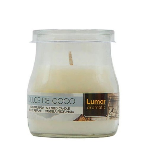 Vela Perfumada em Copo de Iogurte - Branco, Doce de Coco