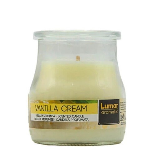 Vela Perfumada em Copo de Iogurte - Creme, Baunilha