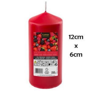 Vela Perfumada 12x5,7cm - Vermelho, Frutos Vermelhos