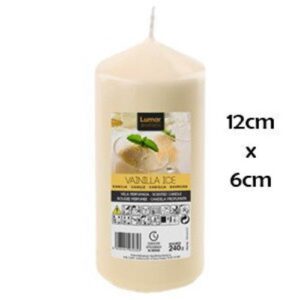 Vela Perfumada 12x5,7cm - Creme, Gelado de Baunilha