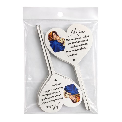 Espeto com Dedicatória 'Mãe' em MDF 3mm
