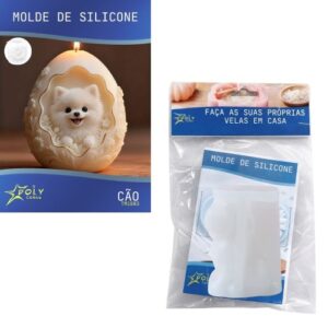 Molde em Silicone para Velas, Resinas, Sabão e Gesso - Cão