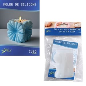 Molde em Silicone para Velas, Resinas, Sabão e Gesso - Cubo