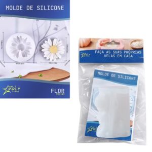 Molde em Silicone para Velas, Resinas, Sabão e Gesso - Flor