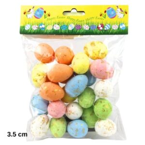 Ovos de Páscoa Decorativos 3,5cm - Pack 24