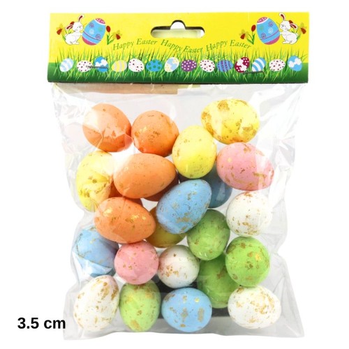 Ovos de Páscoa Decorativos 3,5cm - Pack 24