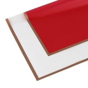 Papel Colorido Quadrado 58 x 58cm - 20 Folhas, Vermelho e Branco