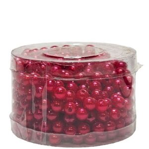 Pérola com Furo 5mm - Vermelho