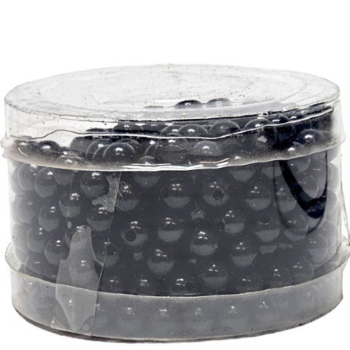 Pérola com Furo 8mm - Preto