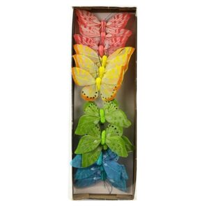 Pick Decorativo Borboleta para Arranjos 9cm - Pack 12