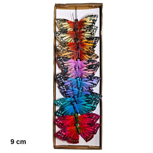 Pick Decorativo Borboleta para Arranjos 9cm - Pack 12