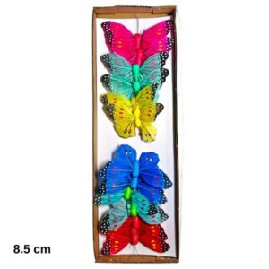 Pick Decorativo Borboleta para Arranjos 8,5cm - Pack 12