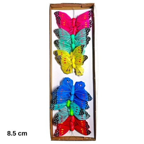 Pick Decorativo Borboleta para Arranjos 8,5cm - Pack 12