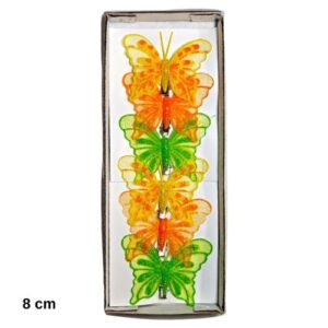 Mola Decorativa Borboleta para Arranjos 8cm - Pack 12