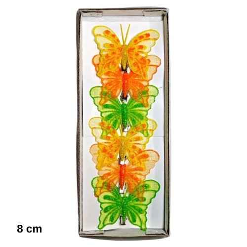 Mola Decorativa Borboleta para Arranjos 8cm - Pack 12