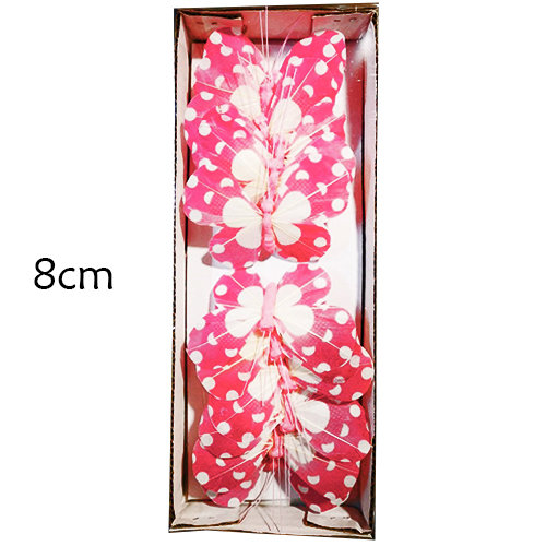 Pick Decorativo Borboleta para Arranjos 8cm - Pack 12