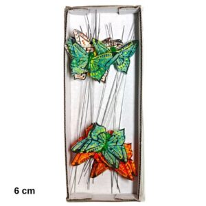 Pick Decorativo Borboleta para Arranjos 6cm - Pack 12