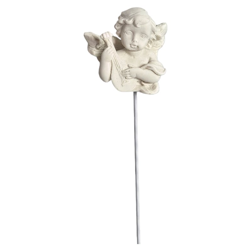 Pick Decorativo Anjo em Resina para Arranjos