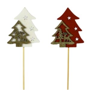 Pick Decorativo Árvore de Natal para Arranjos 35cm - Pack 12