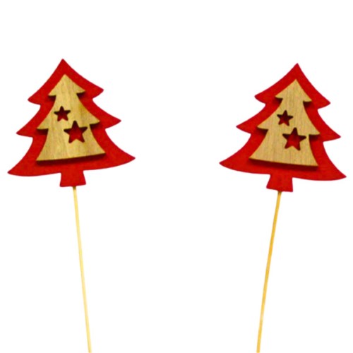 Pick Decorativo Árvore de Natal para Arranjos 27cm - Pack 6
