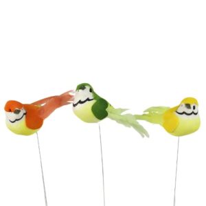 Pick Decorativo Pássaro para Arranjos 10cm - Pack 12