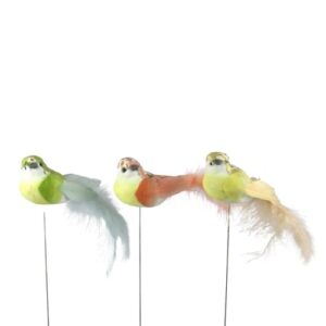 Pick Decorativo Pássaro para Arranjos - Pack 6
