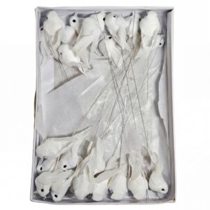 Pick Decorativo Pomba para Arranjos 5cm - Pack 24