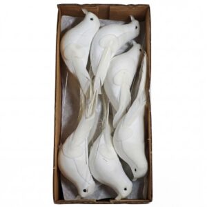 Pick Decorativo Pomba para Arranjos 15cm - Pack 12
