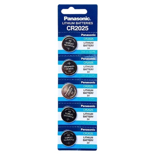 Pilhas de Lítio Panasonic CR2025 3V - Pack 5