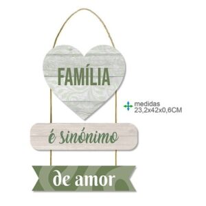Placa de Parede em MDF com Texto 23,2x42x0,6cm